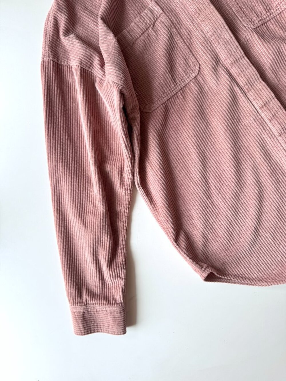 Aritzia GROUP BY BABATON Graydon Dusty Pink Cotton Corduroy Shirt Jacket, Size L - Picture 7 of 15